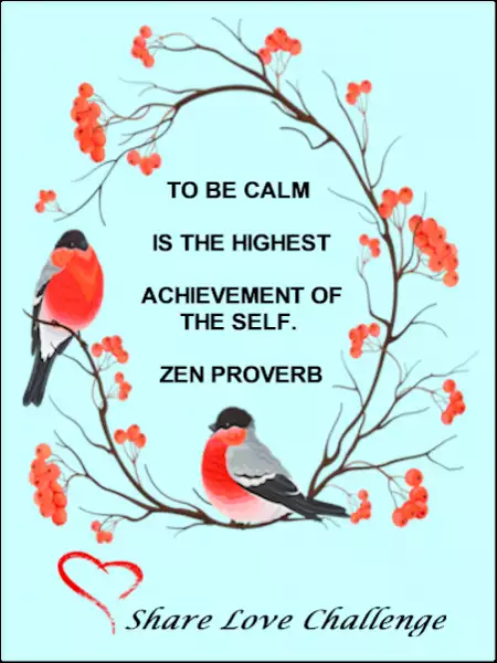 Calm Zen Proverb